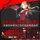 Priscilla Barielle Keycap Button PBT Cherry MX 108 Keys Red Sublimation Gifts Model