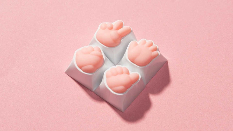 Keychron Rock Paper Scissors And Thumbs-Up Artisan Keycap Model