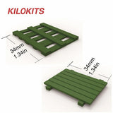 KILOKITS 20PCS 1/35 Wooden Pallet Set Made in Plastic Model Building Kits Model