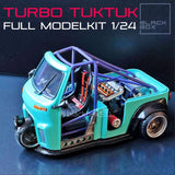1:24 Scale Turbo TUK TUK Full Model Kit, Resin Printed-Unpainted,Un-Assembled Model