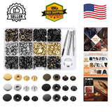 Versatile 120-Piece Leather Snap Fasteners Kit - 12.5mm in Six Stunning Colors Model