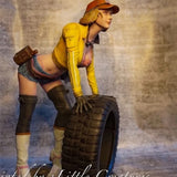 1/24 Resin Figure Model Kit Sexy Car Mechanic Girl Unassembled, Unpainted Kit. Model
