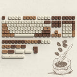 132 Keys Green 5 Sides Dye Sublimation PBT Keycaps Cute MOA Profile Keycaps for Model