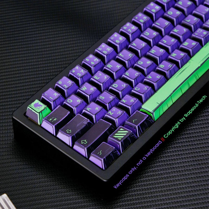 NEON GENESIS EVANGELION EVA01 Mecha-01 150 Keycaps Set for Mechanical Keyboards Model