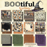 Graphic 45 BOOTIFUL GREETINGS (12 Sheets) 12x12 Paper Collection Set Halloween Model