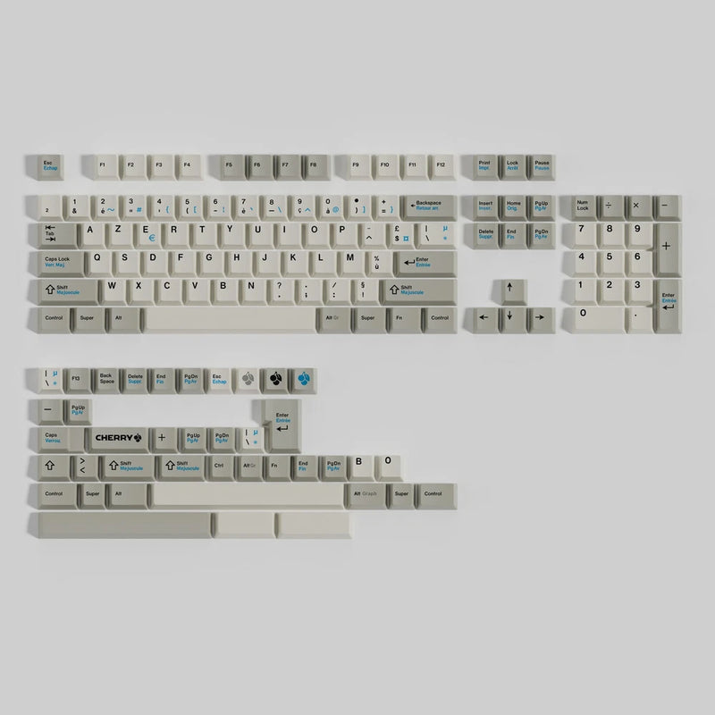 Retro French Keycap Set Cherry Profile Dye-subbed PBT Keycaps Model