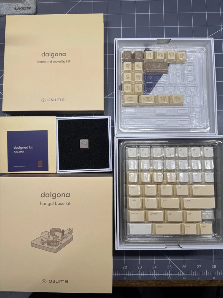 Osume Dalgona Keycap Set | Hangul Base Kit + Novelty kit + artisan keycap Model