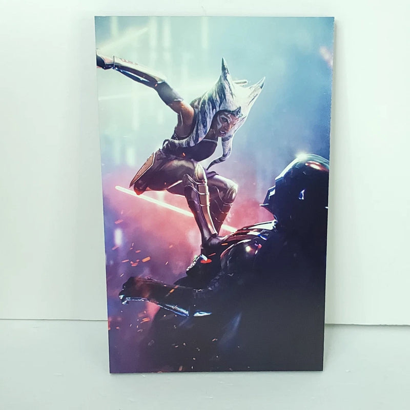 Ashoka Attacks Darth Vader Wall Photo Art Board Print 11.75in x 7.25in Model