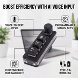 AI Voice Input Keyboard With 3 Keys 1 Knob Voice To Text RGB Mechanical Model