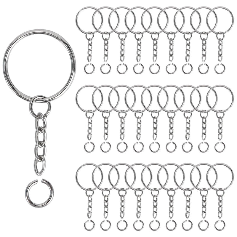Keychain Making Kit 120pcs Bulk Key Chain Rings Jump Rings DIY Craft Supplies Model