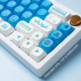 Anime EVA-00 NEON GENESIS MA Ball Shape PBT Keycaps for MX Mechanical Keyboards Model
