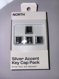 Silver Accent Key Cap Pack For Keyboards, Arrow Keys And Spacebar Model