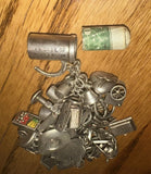 1935 vintage Sterling Silver Charm Bracelet containing one silver certificate Charms