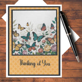 Botanical Butterflies Themed Card Kit: DIY Paper Craft A2 Size w/Envelopes Model