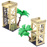MOC Military Lookout Tower War Scene Building Block Model Kit Toy Gift Model