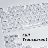 YAKESTONE Transparent Keycaps RGB Backlit PC Full Set 130+ Keys Model