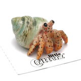 Little Critterz Multicolor Crab "Hermit" Reptile - Miniature Porcelain Figurine Model