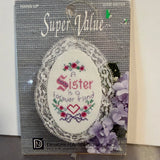 Designs For The Needle Sister Friend Cross Stitch Ornament Kit 2005 Hangups New Model