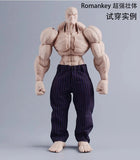 1/12 Scale Stripe Pants Model for 6'' Adam Romankey??Super Strong Body?? Model