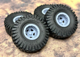 1/24 Scale: 15-Inch ??Aftershock?? Wheels W/ Huge 35-inch Mud Tires.  Resin Model