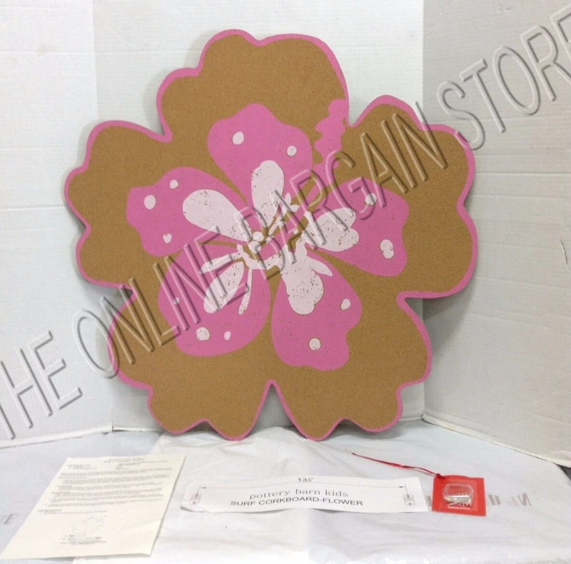 Pottery Barn Kids Pink Surf Aloha Message Board frame Corkboard Flower photo art Model