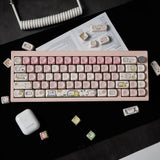 MOA Pink Pig Theme Keycaps142Pcs/set PBT MOA Profile Model