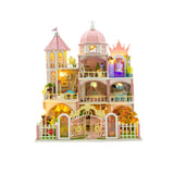DIY Book Nook Kit Windsor Castle Princess Miniature Dollhouse LED Gift Model