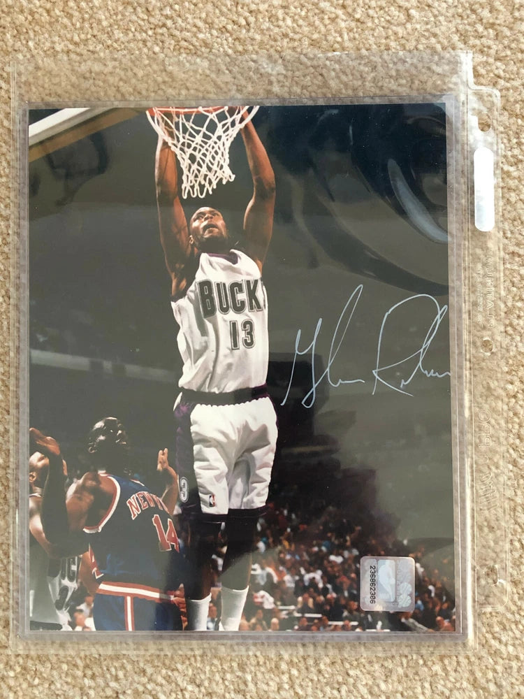 Glenn Robinson Signed Autograph Milwaukee Bucks Photo Score Board COA Model