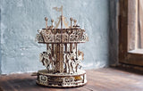 Mechanical UGEARS wooden 3D puzzle Model Carousel Construction Set Model