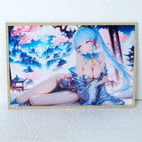 Ayaka Cherry Blossoms Premium Waifu Card Anime Girl Wall Art Oversized Board A5 Model