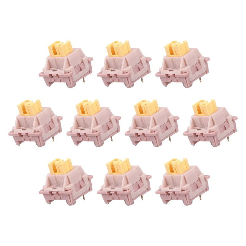 10pcs Pink Keyboard Switches 3-Pin 40gf Linear Keyboard Switch Replacement Model