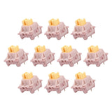 10pcs Pink Keyboard Switches 3-Pin 40gf Linear Keyboard Switch Replacement Model