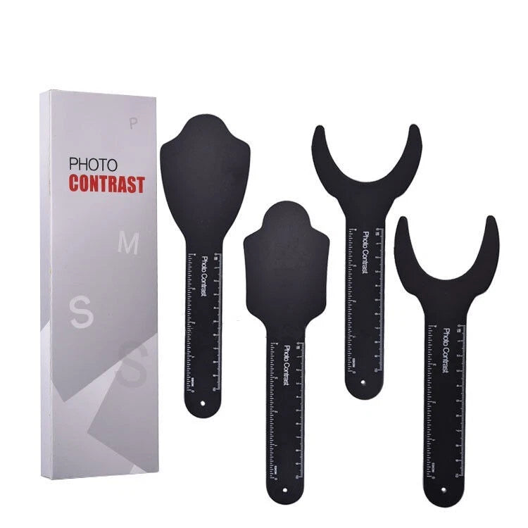4Pcs Dental Intraoral Photo Contrast Black Background Board Palatal Silicone Kit Model