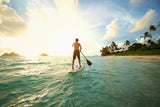 Man on Paddle Board in Ocean Photo Art Print Poster 18x12 Model