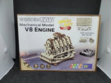 wooden city mechanical model v8 engine Model