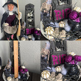 Byers choice style Halloween rip display-Caroler not included Model