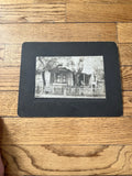 Antique African American Photograph Man with Home, Topeka Kansas Glued on Board Model
