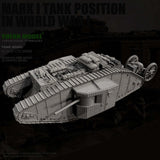 Uncolored 1/72 resin model WWI Mark I Tank 2383# Model