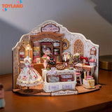 Rolife Elsa's Tailoring Wooden DIY Miniature Dollhouse Toys kit Adult Child Gift Model