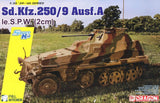 1:35 Sd.Kfz.250/9 Ausf A le S. P.W. (2cm) Reconnaissance Vehicle Assembly Model Model