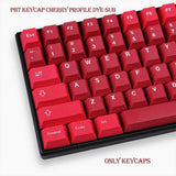 JAMON Keycaps Red 129 Keys Cherry Profile DYE-SUB PBT Keycap For MX Model