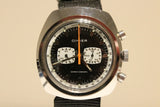 VINTAGE RARE SWISS MEN'S MECHANICAL CHRONOGRAPH WATCH "CIMIER" 7J./BLACK DIAL Model
