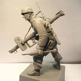 1/16 WW2 Mortar Crew Soldier RESIN FIGURE MODEL KIT Unassembled Unpainted NEW MM Model