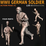WW2 German Soldier 1/35 Scale Full Resin Figures Model Kits Toys Model