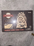 ROKR LK501 Wooden Mechanical Time Pendulum Clock Model Kit, Brown Model