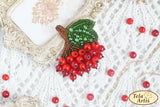 DIY Jewelry Making Beading Kit Pin Viburnum Brooch Bead Embroidery Needlepoint Model