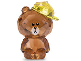 Swarovski Line Friends Brown Crystal Figurine #5492743 New in Box Authentic Model