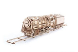 Ugears Wooden Model - Steam Locomotive with Tender Model