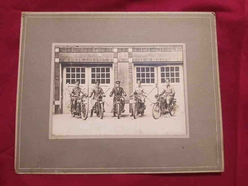 Motorcycles Antique Photo  On Board  Nice  Found In Storage  Harley  ? Indian ? Model