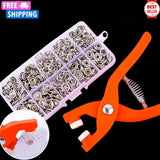 51pcs Metal Snap Fastener Kit with Hand Press Tool Sewing Buttons Fastening Tool Model